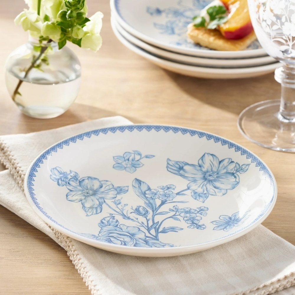 ❤️ New 2025 The Pioneer Woman Agatha Blue Appetizer 6 Piece Set